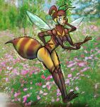  2018 4_arms absurd_res antennae_(anatomy) anthro arthropod arthropod_abdomen bee beingobscene blizzard_entertainment breasts d.va_(overwatch) exoskeleton female hi_res hymenopteran insect insect_wings multi_arm multi_limb open_mouth outside overwatch photo_background solo stinger stripes surprise transformation video_games wings 