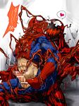  anal bad_id bad_pixiv_id carnage_(marvel) heart kaname_hibana male_focus multiple_boys spider-man spoken_heart yaoi 