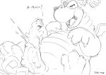  2019 absurd_res anal anthro blush crossgender dragon duo hi_res hooktail koopa koops male male/male mario_bros nintendo paper_mario penis scalie sex simple_background text video_games white_background zestibone 