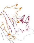  anthro anthro_on_anthro bed bedding canid canine digital_media_(artwork) dipstick_ears disney duo eyes_closed female fox fur furniture incest inside kissing male male/female mammal mrs._wilde multicolored_ears nick_wilde nude pillow simple_background white_background zootopia 