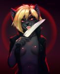  absurd_res anthro asheraart felid feline female hi_res knife mammal 