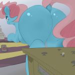  1:1 anon askcanadash big_butt butt equid equine female feral friendship_is_magic hi_res huge_butt larger_female mammal mature_female micro mrs._cake_(mlp) my_little_pony size_difference 