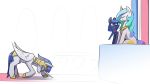  16:9 armor crown equid female feral friendship_is_magic hi_res horn mammal my_little_pony princess_celestia_(mlp) princess_luna_(mlp) royal_guard_(mlp) sibling sister sisters underpable winged_unicorn wings 