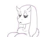  2014 anthro big_breasts big_ears bovid breasts caprine cleavage clothed clothing digital_media_(artwork) female goat horn hypnofur hypnosis low_res mammal mind_control ringed_eyes sketch submissive submissive_female toriel undertale video_games 