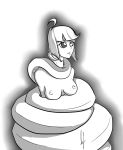  2013 ahoge areola breasts coiling digital_media_(artwork) female female_on_feral feral hair hi_res human human_focus hypnofur hypnosis mammal mind_control monochrome nipples not_furry_focus nude reptile ringed_eyes scales scalie sketch snake submissive submissive_female 