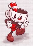  absurd_res animate_inanimate clothing cuphead_(character) cuphead_(game) footwear for_a_head gloves handwear hi_res humanoid male not_furry object_head smile solo the-driz video_games 