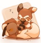  2019 brown_body brown_fur duo eyes_closed fur furret hi_res ke_mo_suke nintendo pok&eacute;mon pok&eacute;mon_(species) sentret sleeping video_games 