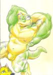  abs absurd_res balls barazoku canid canine duo gecko gex_(series) gex_the_gecko hi_res humanoid_penis lizard male mammal muscular nipples nude penis reptile scalie utx-shapeshifter video_games 