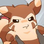  1:1 2019 angry brown_body brown_fur fur furret hi_res humanoid_hands ke_mo_suke nintendo pok&eacute;mon pok&eacute;mon_(species) video_games 