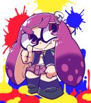  2019 animal_humanoid blush cephalopod cephalopod_humanoid clothed clothing female humanoid inkling marine marine_humanoid mollusk mollusk_humanoid nettsuu nintendo solo splatoon standing video_games 