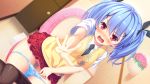  blue_hair blush game_cg hinata_nao imouto_paradise_3 moonstone_cherry nanase_rika panties red_eyes school_uniform skirt tie underwear 