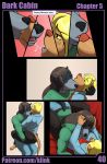  canid canine canis clothed clothing colonel_klink comic hi_res kissing male male/male mammal romantic size_difference wolf 