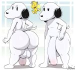  2019 3_toes 4_fingers absurd_res ambiguous_gender anthro avian balls beady_eyes beagle big_balls big_butt big_penis bird butt canid canine canis curvy_figure digital_drawing_(artwork) digital_media_(artwork) domestic_dog duo fingers front_view fur hi_res huge_balls huge_butt huge_penis humanoid_penis hunting_dog looking_back male male_focus mammal miso_souperstar nude peanuts_(comic) penis rear_view scent_hound short_stack signature snoopy standing thick_thighs toes uncut voluptuous white_body white_fur woodstock_(peanuts) 