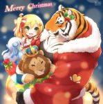 &lt;3 2018 accessory alternate_version_at_source anthro black_body black_fur black_stripes black_tail blonde_hair box brown_body brown_fur brown_mane cheek_tuft chest_tuft chibi christmas clothed clothing crown digital_media_(artwork) english_text face_tuft felid female fully_clothed fur giraffe_(artist) green_eyes grey_hair group hair hair_accessory hair_bow hair_ribbon hi_res holidays holly_(disambiguation) human jacket king lam-chan light_skin lion lion-san male mammal mane merry_christmas multicolored_body multicolored_fur multicolored_tail muscular muscular_male open_mouth orange_body orange_fur orange_tail pantherine pecs pink_nose poniko red_clothing red_topwear ribbons royalty signature smile standing striped_body striped_fur striped_tail stripes text tiger topwear tuft whiskers white_body white_fur white_tail yellow_eyes 