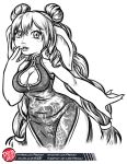  asian_clothing asura breasts chinese_clothing chinese_dress cleavage clothed clothing dress east_asian_clothing female guild_wars guildwars2 hair_buns hi_res humanoid pigtails predaguy sketch smile solo thick_thighs video_games 