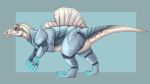  16:9 armor claws dinosaur hi_res red_eyes reptile scalie spinosaurid spinosaurus sunbull talons theropod 