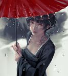  dress ghostblade jade_(ghostblade) tattoo umbrella wlop 