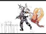  3girls 404_(girls_frontline) assault_rifle baby carrying commentary_request death_stranding english_text exoskeleton g11_(girls_frontline) gun hk416_(girls_frontline) multiple_girls osakana_(denpa_yun&#039;yun) parody rifle scar scar_across_eye sleeping sleeping_bag ump45_(girls_frontline) weapon 