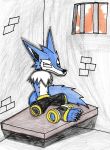  amputee armless canid canine canis cell disability drawing handless hi_res legless limbless mammal prison ryoo shino wolf 