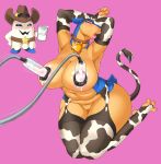  anthro big_breasts bodily_fluids breast_milking breasts cowbell female huge_breasts ipan lactating machine milking_machine nintendo pok&eacute;mon pok&eacute;mon_(species) pussy typhlosion video_games 