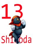  2019 anthro balls censored erection geiru_mirua hi_res looking_at_viewer male nintendo nipples nude one_eye_closed penis pok&eacute;mon pok&eacute;mon_(species) red_eyes short_stack slightly_chubby smile solo standing thick_thighs video_games weavile wink 