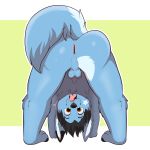  1:1 absurd_res anthro anus backsack balls baltnwolf_(artist) biped black_hair black_nose blue_body blue_fur brown_eyes butt canid canine canis cub cute_fangs flaccid foreskin fox fur fur_markings green_background hair hi_res humanoid_penis hybrid looking_at_viewer looking_through_legs male mammal markings multicolored_body multicolored_fur penis perineum pink_anus pink_tongue presenting presenting_hindquarters short_hair simple_background solo spread_legs spreading star_marking toddler tongue tongue_out two_tone_body two_tone_fur unretracted_foreskin white_background white_body white_fur wolf young 