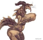  anthro big_breasts breast_grab breasts dragon female hand_on_breast huge_breasts nude reptilian_orbit 