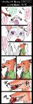  ... anthro blush bodily_fluids canid canine clothed clothing comic dialogue dipstick_ears disney duo food fox fur grey_body grey_fur hi_res holding_food holding_object japanese_text judy_hopps lagomorph leporid mammal multicolored_ears neck_tuft necktie nick_wilde open_mouth pawpsicle pink_nose popsicle purple_eyes rabbit red_fox sharp_teeth shirt speech_bubble sweat sweatdrop teeth text thought_bubble topwear translation_request tuft zootopia ろく 