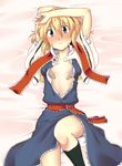  alice_margatroid blonde_hair blue_eyes blush face hairband lying open_clothes open_shirt shirt short_hair solo tears touhou uro 