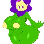  1:1 big_breasts breasts female flora_fauna hi_res humanoid itisjoidok look_at_viewer not_furry plant pussy simple_background solo white_background 