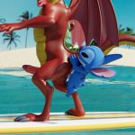  1:1 2019 3d_(artwork) 4_fingers alien american_dragon:_jake_long anal anal_penetration anthro back_markings beach black_eyes blue_body blue_nose butt crossover digital_media_(artwork) disney dragon duo experiment_(lilo_and_stitch) fingers hi_res jake_long lilo_and_stitch male male/male male_penetrated male_penetrating markings membrane_(anatomy) membranous_wings no-name-no-problem notched_ear palm_tree penetration penis red_body seaside sex size_difference sky small_dom_big_sub small_tail stitch_(lilo_and_stitch) surfboard surfing tree water wings 
