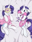  absurd_res bathrobe bedding blanket clothing equid female feral friendship_is_magic hi_res horn mammal my_little_pony rarity_(mlp) robe theparagon tongue tongue_out unicorn 