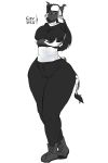  2018 anthro belly big_breasts blue_eyes bovid bovine breasts cattle cev clothed clothing curvaceous curvy_figure female hair hi_res looking_at_viewer mammal thick_thighs voluptuous wide_hips 