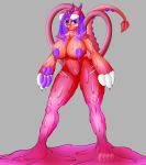  absurd_res aerotransor anthro big_(disambiguation) breasts canid canine digital_media_(artwork) female goo_(disambiguation) goo_creature goo_nipples hi_res invalid_tag looking_at_viewer mammal nipples nude paws pussy simple_background slime solo spikes tentacle_horns tentacles tongue tongue_out 