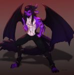  absurd_res anthro asheraart dragon hi_res horn male solo warrior wings 