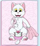  anthro baby cub cyrusthecat diaper domestic_cat felid feline felis female fur lilly_snow(character) mammal nude open_mouth pacifier presenting pussy smile solo toddler vaginal young 