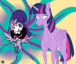  2019 equid feathered_wings feathers female feral friendship_is_magic horn mammal my_little_pony my_little_pony:_pony_life skunk_bunk solo square_crossover twilight_sparkle_(mlp) unamused winged_unicorn wings 