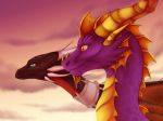  2019 activision constelia cynder day detailed_background digital_media_(artwork) dragon horn membrane_(anatomy) membranous_wings orange_eyes outside scales scalie sky spines spyro spyro_the_dragon video_games western_dragon wings 