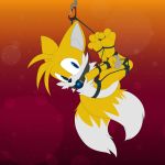  1:1 bdsm bondage bound canid canine crows_nest_fox digital_media_(artwork) feet fox fur gag hi_res male mammal miles_prower solo sonic_the_hedgehog_(series) suspension video_games yellow_body yellow_fur 