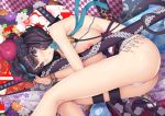  ass breasts fate/grand_order fate_(series) katsushika_hokusai nakano_sora nipples panties purple_hair sword underwear weapon 