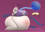  3d_(artwork) belly big_belly big_breasts big_butt breasts butt clothing digital_media_(artwork) hose hyper inflation onomatopoeia person-420 sound_effects source_filmmaker text toriel torn_clothing undertale video_games water 