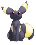  ambiguous_gender black_body black_fur canid canine eeveelution feral fur mammal nintendo pok&eacute;mon pok&eacute;mon_(species) red_eyes sitting solo umbreon veiukket video_games 