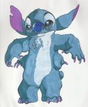  2019 4_arms 4_fingers 4_toes alien blue_body blue_eyes blue_fur blue_nose chest_tuft claws disney experiment_(lilo_and_stitch) fingers fredlyfatchet fur grey_background head_tuft hi_res lilo_and_stitch marker_(artwork) multi_arm multi_limb notched_ear purple_claws simple_background small_tail solo standing stitch_(lilo_and_stitch) toe_claws toes traditional_media_(artwork) tuft 