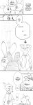  anthro black_and_white bodily_fluids bonnie_hopps canid canine comic dialogue disney edit english_text fox group hard_translated hi_res holding_object inside judy_hopps lagomorph leporid mammal monochrome nammy nick_wilde rabbit red_fox speech_bubble stu_hopps sweat sweatdrop text translated zootopia 