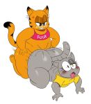  absurd_res ambiguous_gender anal anal_penetration anthro anthrofied big_butt bottomless butt clothed clothing domestic_cat felid feline felis garfield garfield_(series) girly hi_res huge_butt male male/ambiguous mammal nermal_(garfield) penetration smile sssonic2 thick_thighs wide_hips 