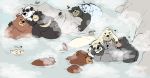  &lt;3 2019 anthro balls bathing black_body black_fur brown_body brown_fur butt erection eyes_closed fur giant_panda group hi_res hug humanoid_hands humanoid_penis male male/male mammal overweight overweight_male penis polar_bear pure_command ursid ursine water white_body white_fur 