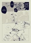  ! ? anthro bodily_fluids bottomwear canid canine clothed clothing comic crying cub dialogue disney duo edit english_text eyewear flashback fox fully_clothed hard_translated hi_res mammal monochrome nick_wilde pants red_fox rodent sciurid shirt speech_bubble sunglasses tears text topwear translated tumugi_topia young zootopia 