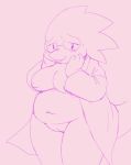  alphys anthro bedroom_eyes belly big_breasts blush bodily_fluids breasts buckteeth chubby_female clothing coat deep_navel eyewear female glasses half-closed_eyes hand_on_face inverted_nipples lab_coat looking_at_viewer mostly_nude navel nipples non-mammal_breasts pussy reptile scalie seductive slightly_chubby smile solo sweat teeth thick_tail thick_thighs topwear undertale video_games wide_hips woory 