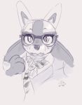  2019 anthro canid canine clothed clothing ebnet eyewear glasses hi_res looking_at_viewer lucario male mammal meme nintendo pok&eacute;mon pok&eacute;mon_(species) solo video_games 