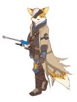  blizzard_entertainment canid canine clothing eye_patch eyewear fox gun handgun hi_res male mammal overwatch pistol ranged_weapon rifle sharparadise sniper_rifle solo torn_clothing video_games weapon 